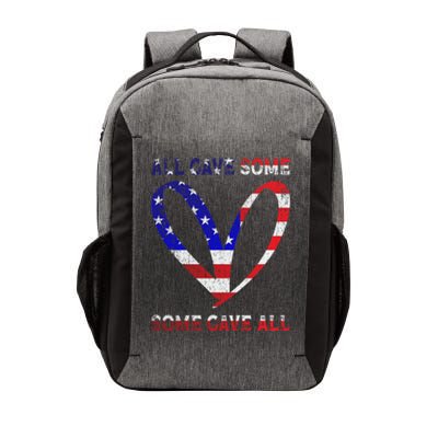 Usa Flag American Patriotic Heart Armed Forces Memorial Day Great Gift Vector Backpack