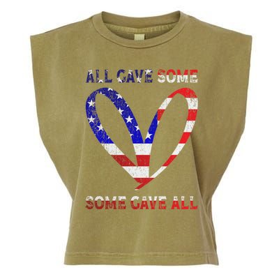 Usa Flag American Patriotic Heart Armed Forces Memorial Day Great Gift Garment-Dyed Women's Muscle Tee