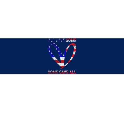 Usa Flag American Patriotic Heart Armed Forces Memorial Day Great Gift Bumper Sticker