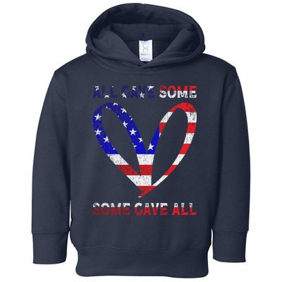 Usa Flag American Patriotic Heart Armed Forces Memorial Day Great Gift Toddler Hoodie