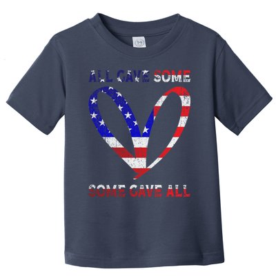 Usa Flag American Patriotic Heart Armed Forces Memorial Day Great Gift Toddler T-Shirt