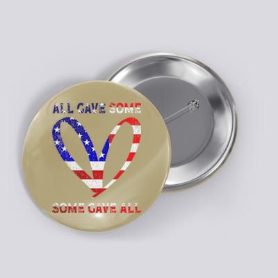 Usa Flag American Patriotic Heart Armed Forces Memorial Day Great Gift Button