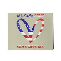 Usa Flag American Patriotic Heart Armed Forces Memorial Day Great Gift Mousepad