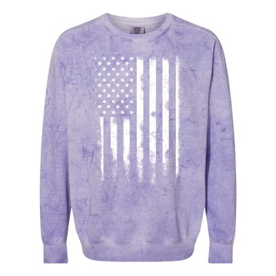 Usa Flag American Flag United States Patriotic 4th Of July Meaningful Gift Colorblast Crewneck Sweatshirt