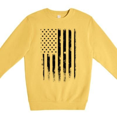 Usa Flag American Flag United States Patriotic 4th Of July Meaningful Gift Premium Crewneck Sweatshirt