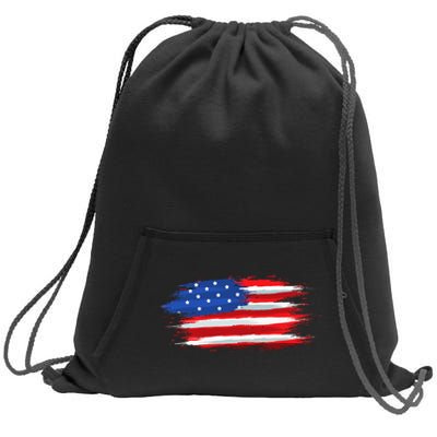 USA Flag American Flag United States of America 4th of July Sweatshirt Cinch Pack Bag