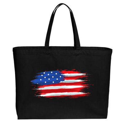 USA Flag American Flag United States of America 4th of July Cotton Canvas Jumbo Tote