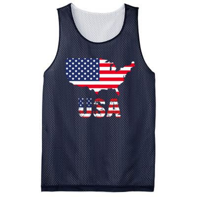 Usa Flag American United States Of America 4th Of July Mesh Reversible Basketball Jersey Tank