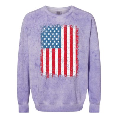 USA Flag American Flag United States Of America 4th Of July Colorblast Crewneck Sweatshirt