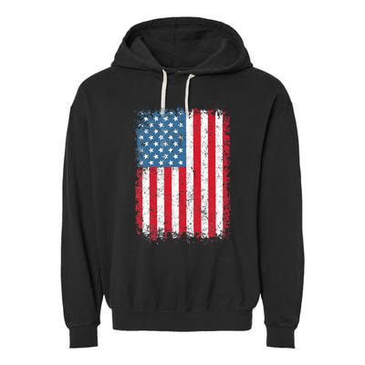 USA Flag American Flag United States Of America 4th Of July Garment-Dyed Fleece Hoodie