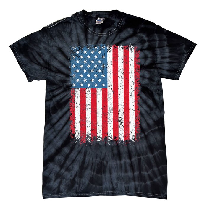 USA Flag American Flag United States Of America 4th Of July Tie-Dye T-Shirt