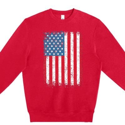 USA Flag American Flag United States Of America 4th Of July Premium Crewneck Sweatshirt