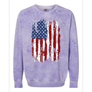 Usa Flag American Flag United States Of America 4th Of July Colorblast Crewneck Sweatshirt