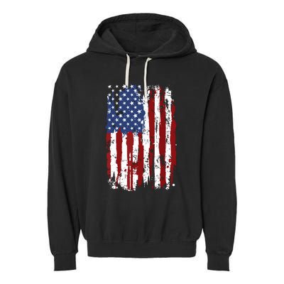 Usa Flag American Flag United States Of America 4th Of July Garment-Dyed Fleece Hoodie