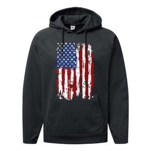 Usa Flag American Flag United States Of America 4th Of July Performance Fleece Hoodie