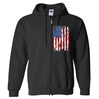 Usa Flag American Flag United States Of America 4th Of July Full Zip Hoodie