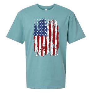 Usa Flag American Flag United States Of America 4th Of July Sueded Cloud Jersey T-Shirt