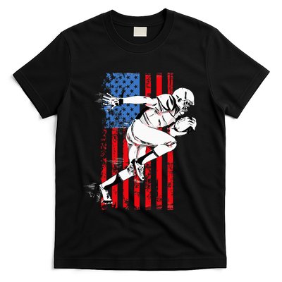Us Flag American Football Player T-Shirt