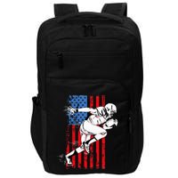 Us Flag American Football Player Impact Tech Backpack
