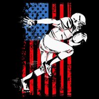 Us Flag American Football Player Impact Tech Backpack