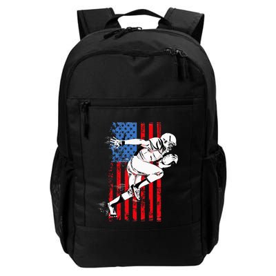 Us Flag American Football Player Backpack