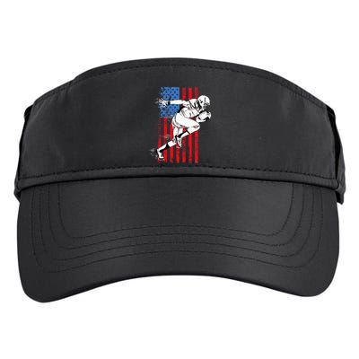 Us Flag American Football Player Adult Drive Performance Visor