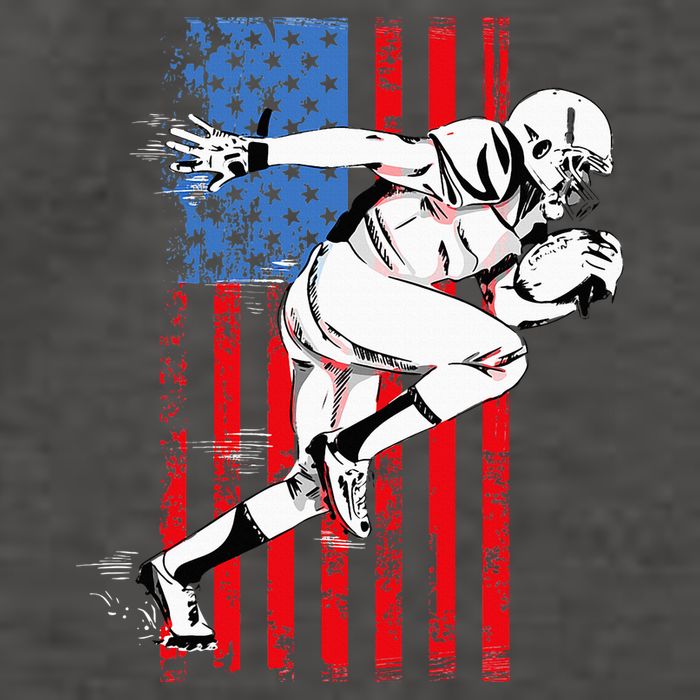 Us Flag American Football Player Vector Backpack