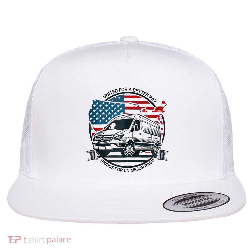 United For A Better Pay Flat Bill Trucker Hat