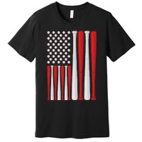 Usa Flag American Baseball Flag Vintage Baseball Flag Premium T-Shirt