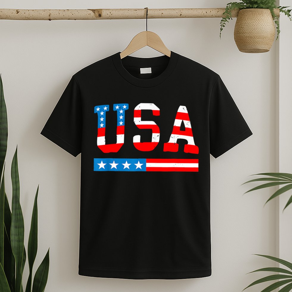 USA Flag American Funny 4th Of July Merica T-Shirt