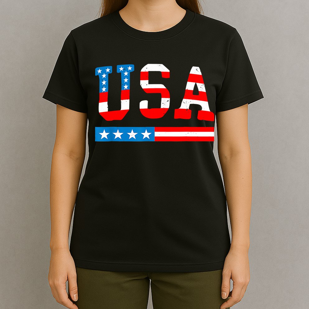 USA Flag American Funny 4th Of July Merica T-Shirt
