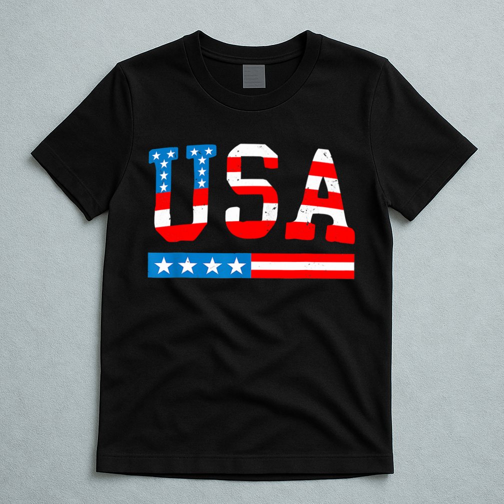 USA Flag American Funny 4th Of July Merica T-Shirt
