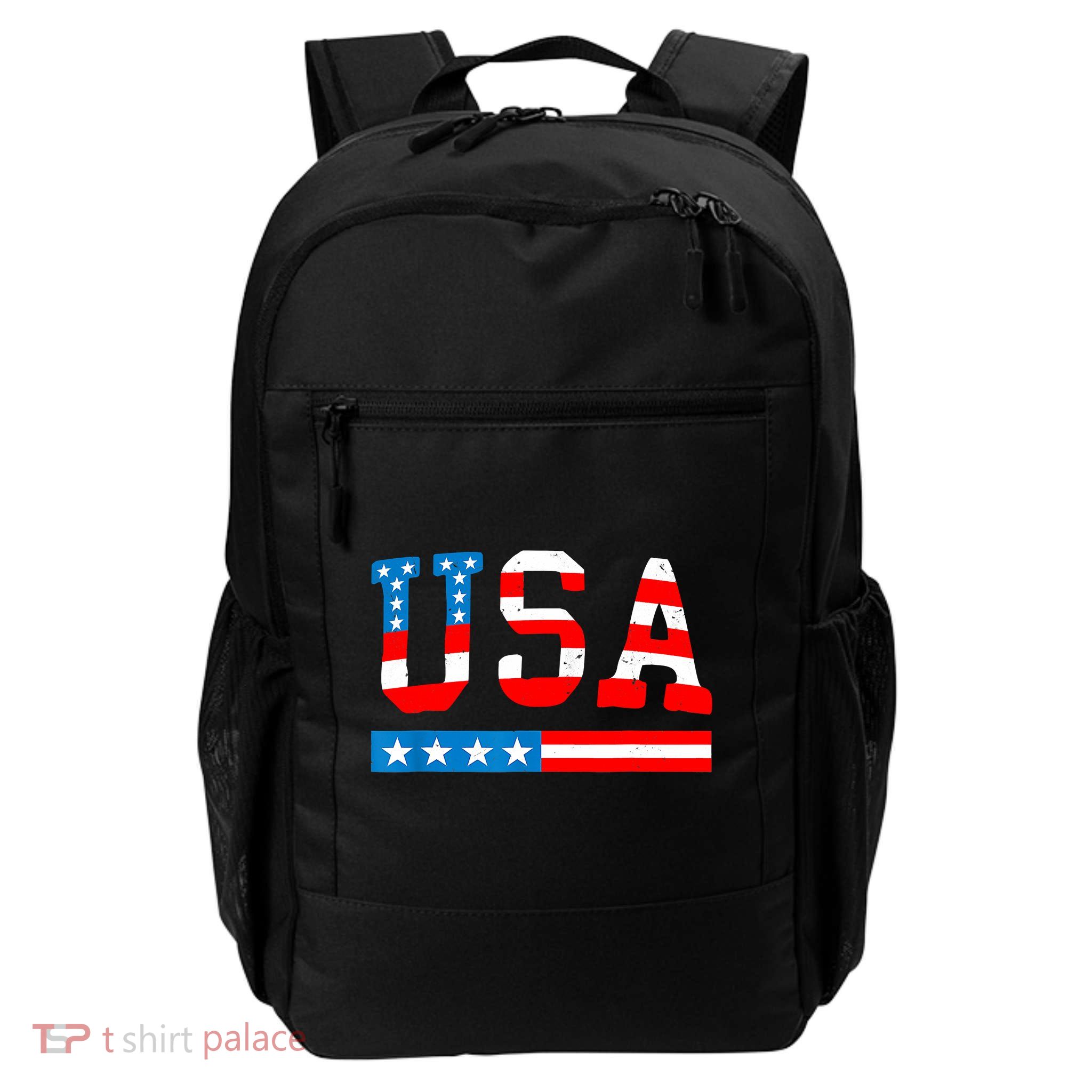 USA Flag American Funny 4th Of July Merica Backpack