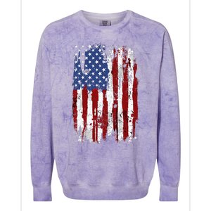 Usa Flag American Flag United States Of America Colorblast Crewneck Sweatshirt