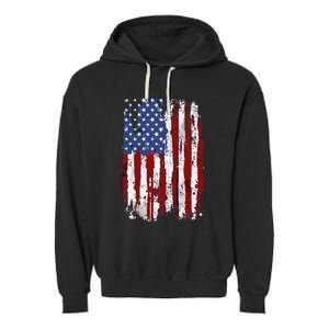 Usa Flag American Flag United States Of America Garment-Dyed Fleece Hoodie