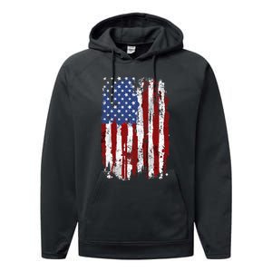 Usa Flag American Flag United States Of America Performance Fleece Hoodie