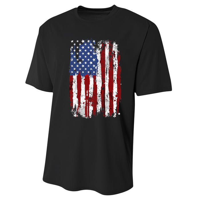 Usa Flag American Flag United States Of America Performance Sprint T-Shirt