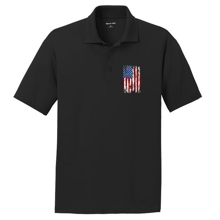 Usa Flag American Flag United States Of America PosiCharge RacerMesh Polo