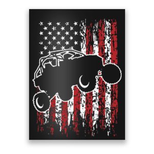 US Flag ATV Side By Side Rider UTV July 4th Offroad Riding Poster