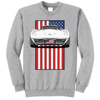 Usa Flag And Muscle Car American Sweatshirt