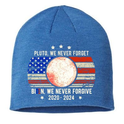 Usa Flag Anti Biden We Never Forgive Never Forget Pluto Gift Sustainable Beanie