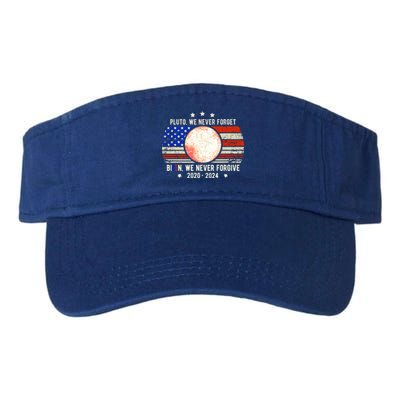 Usa Flag Anti Biden We Never Forgive Never Forget Pluto Gift Valucap Bio-Washed Visor