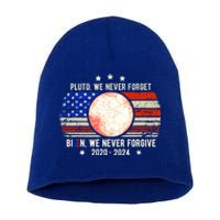 Usa Flag Anti Biden We Never Forgive Never Forget Pluto Gift Short Acrylic Beanie