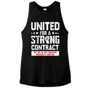 United For A Strong Contract UAW Union Strike UAW Strong Ladies PosiCharge Tri-Blend Wicking Tank