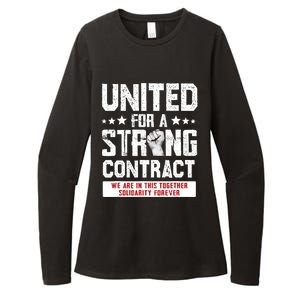 United For A Strong Contract UAW Union Strike UAW Strong Womens CVC Long Sleeve Shirt