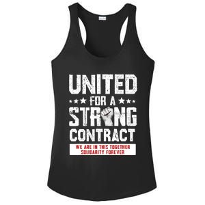 United For A Strong Contract UAW Union Strike UAW Strong Ladies PosiCharge Competitor Racerback Tank