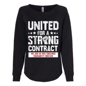 United For A Strong Contract UAW Union Strike UAW Strong Womens California Wash Sweatshirt