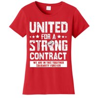 United For A Strong Contract UAW Union Strike UAW Strong Women's T-Shirt