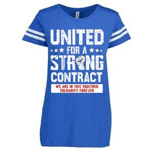 United For A Strong Contract UAW Union Strike UAW Strong Enza Ladies Jersey Football T-Shirt