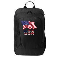 Usa Flag American United States Of America City Backpack